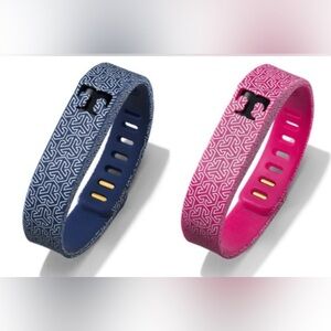 (BLUE)Tory Burch silicone Fitbit wristband/or worn as a bracelet BLUE